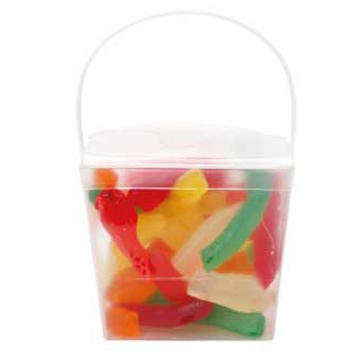 Clear Noodle Box with Gummy Snakes