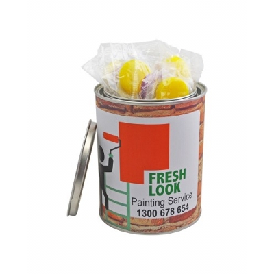 Large Paint Tin with Flat Lollipops