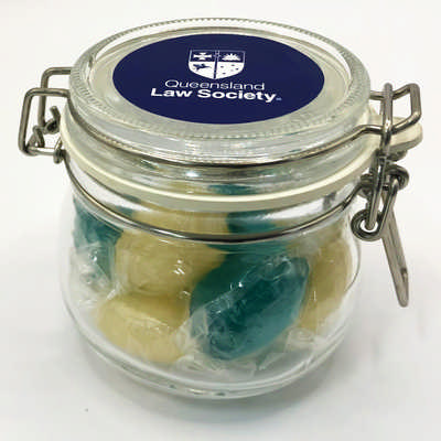 Small Canister with Twist Wrapped Boiled Lollies