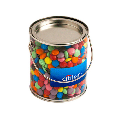 Big Pvc Bucket Filled With Choc Beans 875G (Corporate Colours) Sticker On Bucket/ Corporate Colours (CC005B2_CONF)