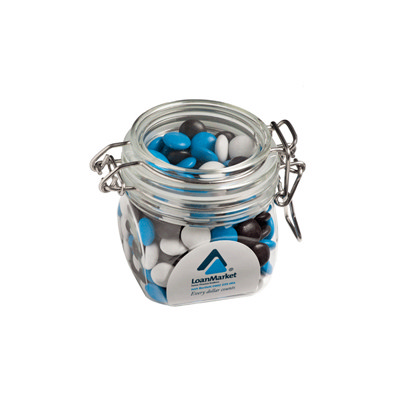 Choc Beans (Smartie Look Alike) In Canister 200G (Mixed Colours) Branded Canister - Mixed Coloured (CC015B2_CONF)