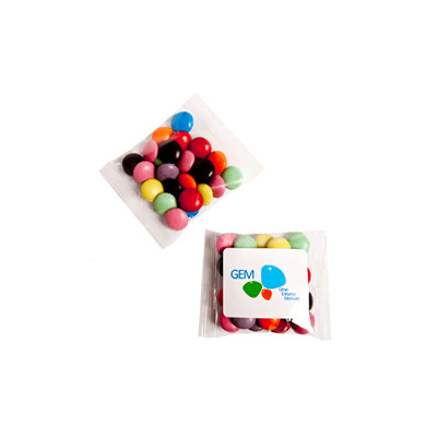 Choc Beans 25G (Mixed Colours) Branded Bag With One Clr Print/Mixed Colour (CC017A3_CONF)