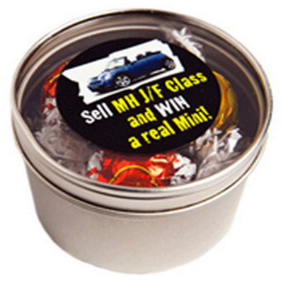 Small Round Window Tin with Lindt Balls