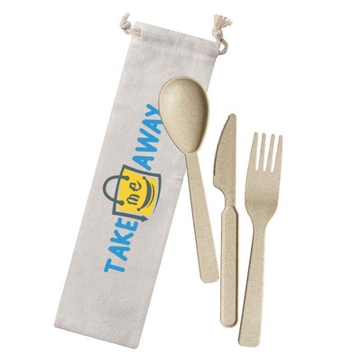 Wheat Straw Utensils In Bag (UTS002_DEX)