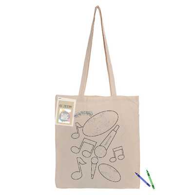 Colouring Long Handle Calico Shopper (OFFSHORE CE)