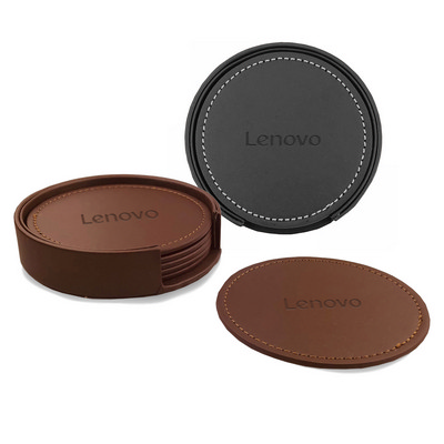 Franklin Leather Coaster Set of 6 (CST010_DC)