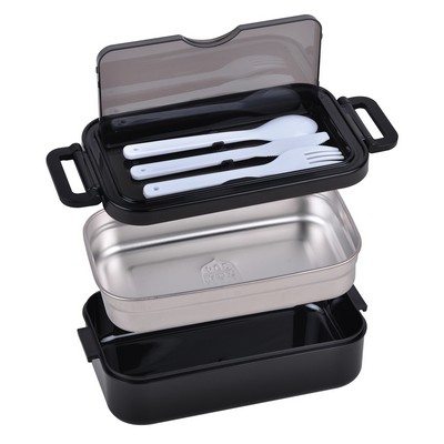Lunch Box With 304 Stainless Steel With Knife And Fork (OFFSHORE CE) (DS1505-CE_DC)