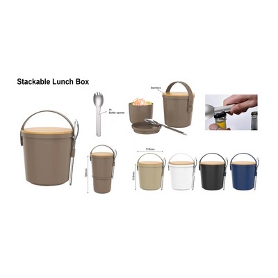 Lunch box With Fork And Bamboo Lid (OFFSHORE CE) (DS1714-CE_DC)