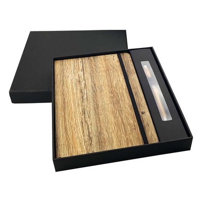 Wood Look Notebook and Pen Gift Set (GS043_DC)