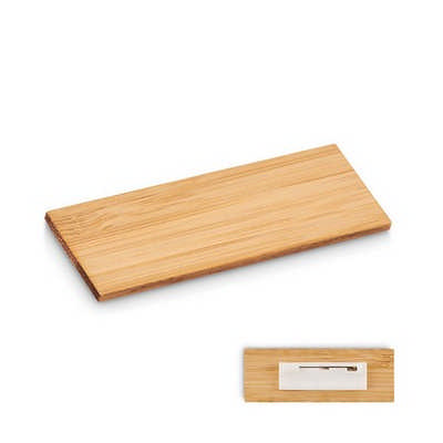 Bamboo name tag holder