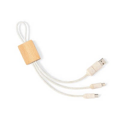 Hemp and Wood Charging Cable