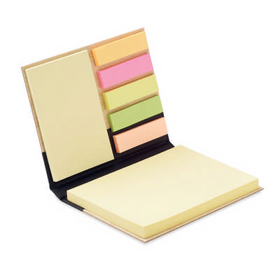 Bamboo cover sticky notes