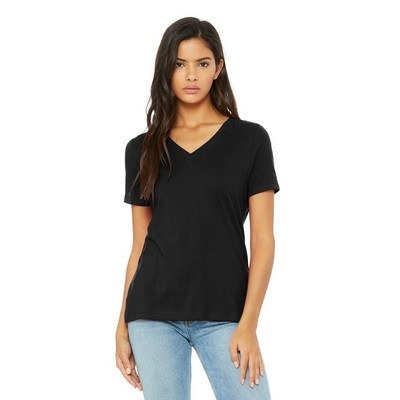 BELLA+CANVAS Womens Relaxed Jersey Short Sleeve V-Neck Tee. BC6405 (BC6405_ENT)
