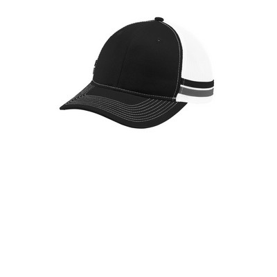 Port Authority Two-Stripe Snapback Trucker Cap.: OSFA