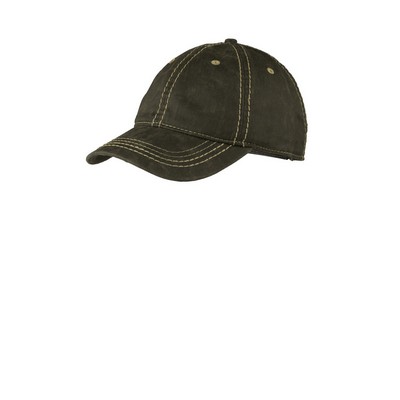 Port Authority Pigment Print Distressed Cap.: OSFA