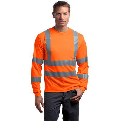 CornerStone - ANSI 107 Class 3 Long Sleeve Snag-Resistant Reflective T-Shirt. CS409 (CS409_ENT)