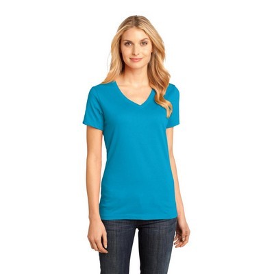 District Made - Ladies Perfect Weight V-Neck Tee.: XS - XL