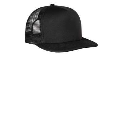 District - Flat Bill Snapback Trucker Cap. DT624 (DT624_ENT)