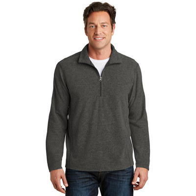 Port Authority Heather Microfleece 12-Zip Pullover. F234 (F234_ENT)
