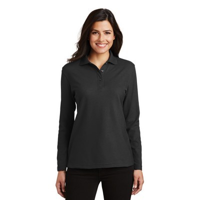 Port Authority Ladies Silk Touch Long Sleeve Polo - 3XL