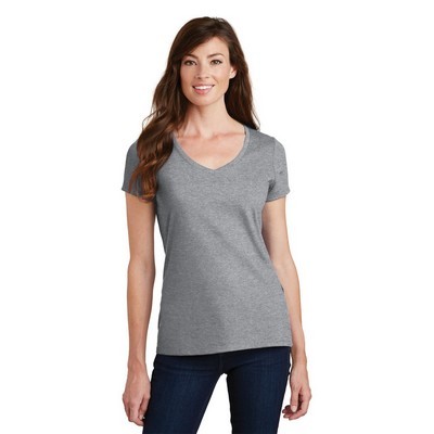 Port & Company Ladies Fan Favorite V-Neck Tee.: XS - XL