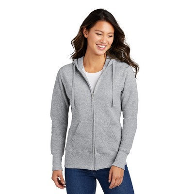 Port & Company Ladies Core Fleece Full-Zip Hooded Sweatshirt.: XS - XL