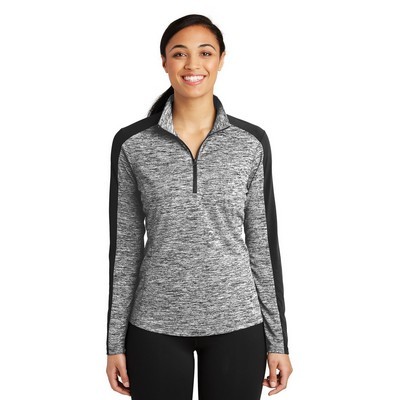 Sport-Tek Ladies PosiCharge Electric Heather Colorblock 14-Zip Pullover.: XS - XL