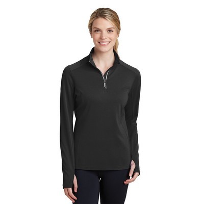 Sport-Tek Ladies Sport-Wick Textured 14-Zip Pullover.: XS - XL