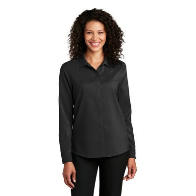 Port Authority Ladies Long Sleeve Performance Staff Shirt LW401 (LW401_ENT)
