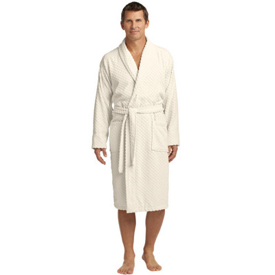 Port Authority Checkered Terry Shawl Collar Robe. R103 (R103_ENT)
