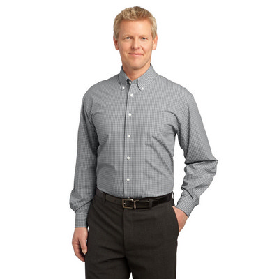 Port Authority Plaid Pattern Easy Care Shirt. S639 (S639_ENT)