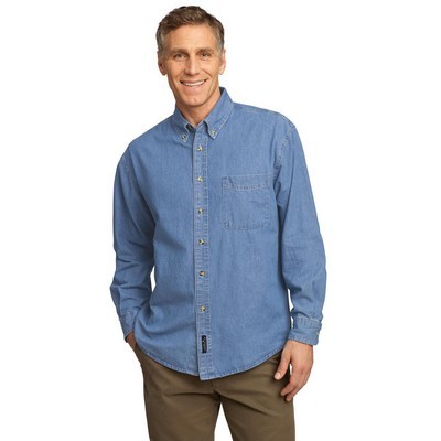 Port & Company - Long Sleeve Value Denim Shirt.: XS - XL