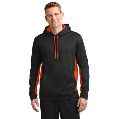 Sport-Tek Sport-Wick Fleece Colorblock Hooded Pullover.: XS - XL