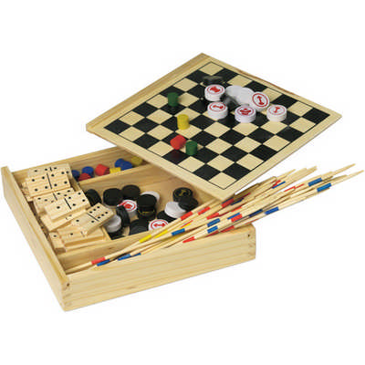 Wooden 5-in-1 game set (6163_EUB)