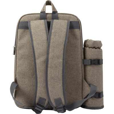 Polyester600Dpicnic rucksack with extra bottle holder (7613_EUZ)