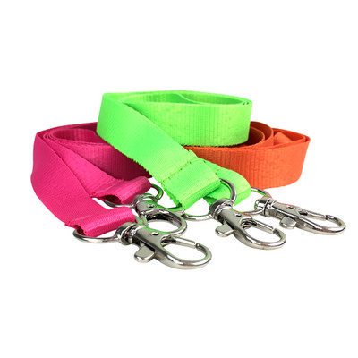 Gemini 15mm Plain Polyester Lanyard with Double Dog Clip/Carabiner