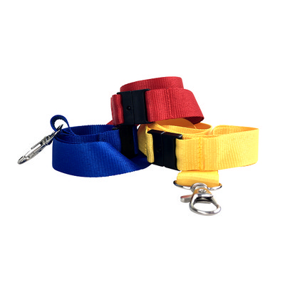 Gemini 20mm Plain Lanyard with Dog Clip/Carabiner with Breakaway