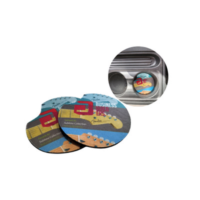 Sublimated Full Colour Neoprene Car Cup Coaster