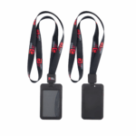 Full Colour 20mm Lanyard with Retractable ID Holder - Black, 1 Side Print Reel (IDH101-BLK-R1_EZI)