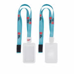 Full Colour 20mm Lanyard with Breakaway and Retractable ID Holder - White, Unbranded (IDH102-WHI-NB_EZI)