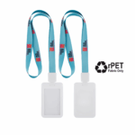 Full Colour 20mm Eco Lanyard with Retractable ID Holder - White, Unbranded (IDH103-WHI-NB_EZI)