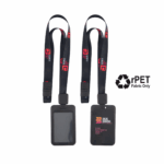Full Colour 20mm Eco Lanyard with Breakaway and Retractable ID Holder - Black, 1 Side Print Holder (IDH104-BLK-H1_EZI)