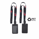 Full Colour 20mm Eco Lanyard with Breakaway and Retractable ID Holder - Black, Unbranded (IDH104-BLK-NB_EZI)