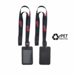 Full Colour 20mm Eco Lanyard with Breakaway and Retractable ID Holder - Black, 1 Side Print Reel (IDH104-BLK-R1_EZI)