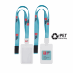 Full Colour 20mm Eco Lanyard with Breakaway and Retractable ID Holder - White, 1 Side Print Reel and Holder (IDH104-WHI-R1H1_EZI)