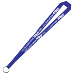 Aquarius Ribbed Lanyard Budget Screen Printed 1 Colour 1 Side Keyring - 15mm Polyester, Royal Blue (LABKR-15-BLU_EZI)