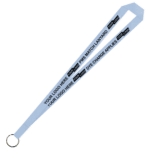 Aquarius Ribbed Lanyard Budget Screen Printed 1 Colour 1 Side Keyring - 15mm Polyester, PMS Colour Matched (LABKR-15-PMS_EZI)