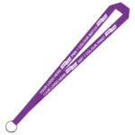 Aquarius Ribbed Lanyard Budget Screen Printed 1 Colour 1 Side Keyring - 15mm Polyester, Purple (LABKR-15-PUR_EZI)