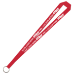 Aquarius Ribbed Lanyard Budget Screen Printed 1 Colour 1 Side Keyring - 15mm Polyester, Red (LABKR-15-RED_EZI)
