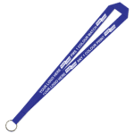 Aquarius Ribbed Lanyard Budget Screen Printed 1 Colour 1 Side Keyring - 20mm Polyester, Royal Blue (LABKR-20-BLU_EZI)